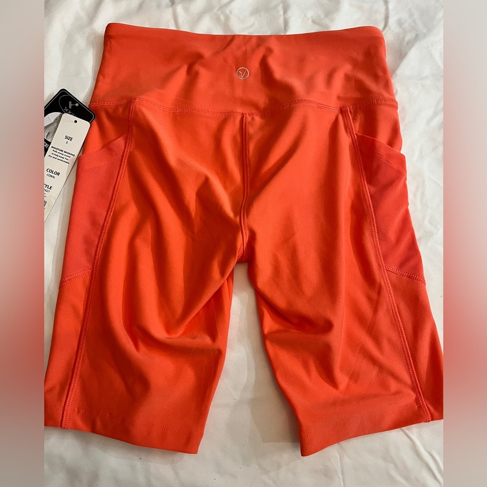 VOGO Athletes Women's Orange Moisture Wicking Shorts.